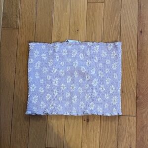 Hollister reversible lilac purple daisy smocked tube top